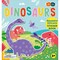 Buddy & Barney: Reusable Silicone Sticker Book - Dinosaurs - Interactive Activity, Mix & Match Dino Scenes, Waterproof Spiralbound Storybook, Kids 3+